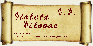 Violeta Milovac vizit kartica
